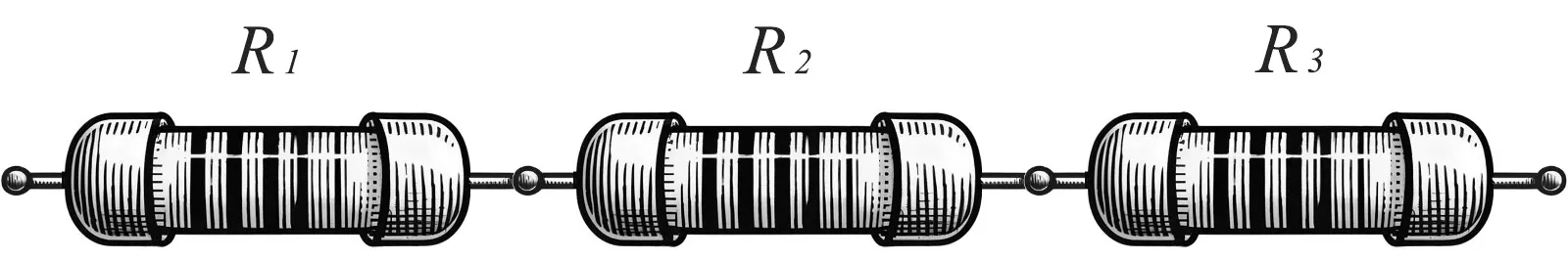 illustration of capacitors in series